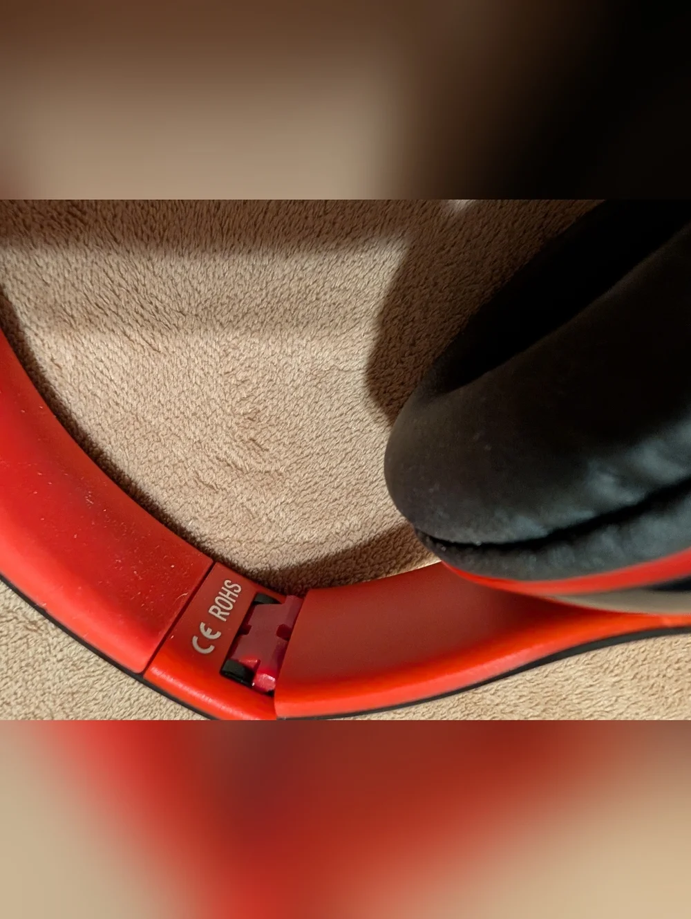Wireless Foldable Headphones in Red & Black NWOT